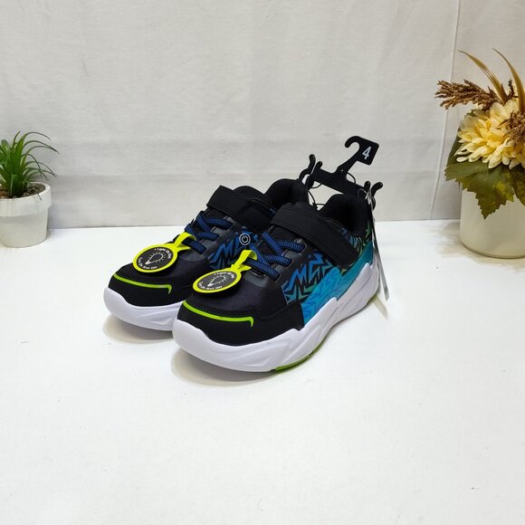 Athletic Works Light-Up Sneaker Boy 4 Bungee Laces Hook Loop Strap On/Off Switch - Picture 3 of 12